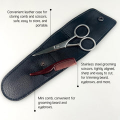 Jaasuee travel-friendly grooming kit fits in a pocket for on-the-go grooming.