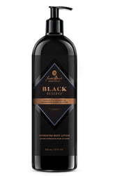 Jack Black Black Reserve bottle pour showing rich lotion for hydration