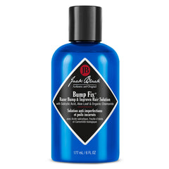 Jack Black Bump Fix bottle display highlights hydrating formula for razor bumps.