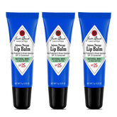 Jack Black Intense Therapy Lip Balm Natural Mint trio, SPF 25 protection for daily lips.