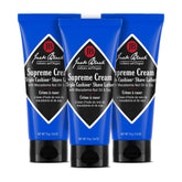 Jack Black Supreme Cream triple cushion shave lather tubes front view, ideal for travel