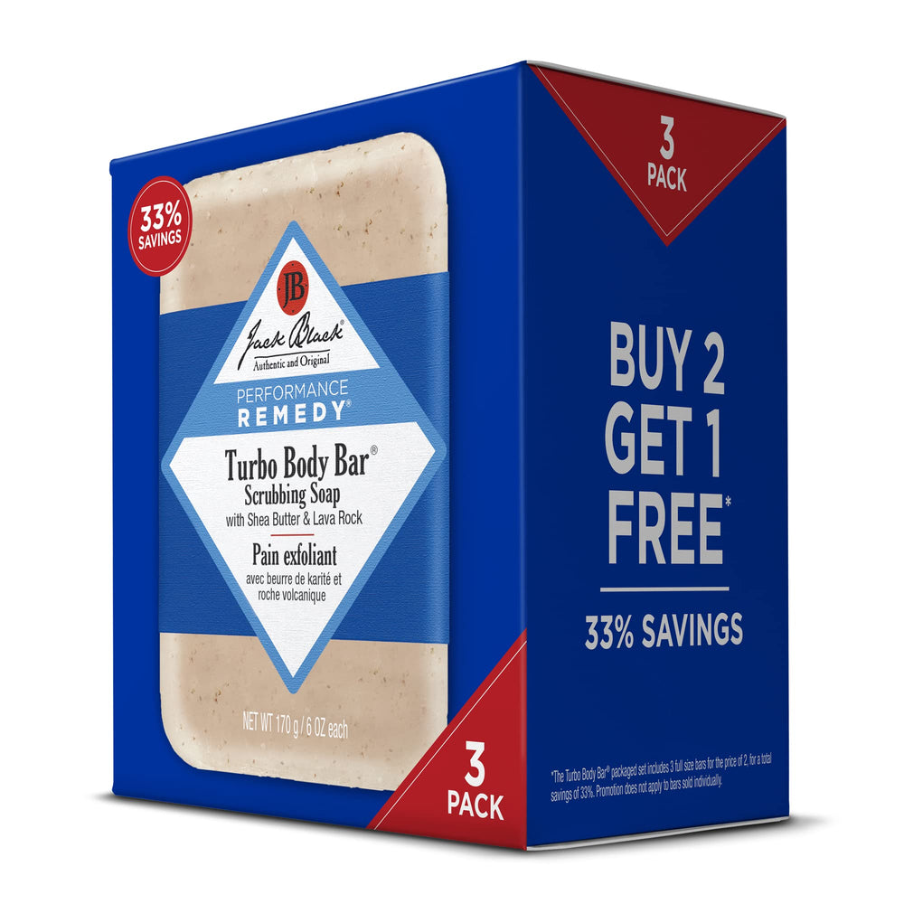 Jack Black Turbo Body Bar in box for energizing daily cleanse.