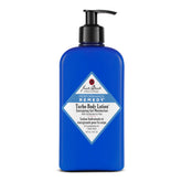 Jack Black Turbo bottle closeup demonstrates gel-to-lotion texture for quick hydration.