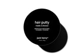 Jack Henry Hair Putty bottle closeup suggests natural matte finish for versatile styling.
