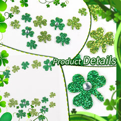 Jacnkb green shamrocks and heart rhinestones enhance parade-ready looks.