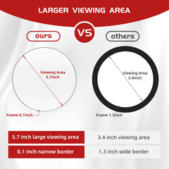 Jadazror 6-inch magnifier view highlights details for flawless eyeliner and brow shaping.