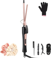 JAETON 9mm curling iron front view for quick, compact styling.