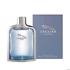 Jaguar Classic Blue bottle front view for confident daily wear and easy handling.