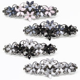 Jakeni horquilla flor con cristales brillantes, ideal para peinados festivos