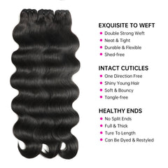 Jaliyah body wave texture highlights natural movement for versatile styling.