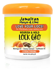 Jamaican Mango & Lime Love Your Locs Lock Gro en botella hidrata cuero cabelludo y revitaliza raíces.