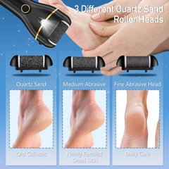 Jamestry foot file with three grinding heads for customizable care.