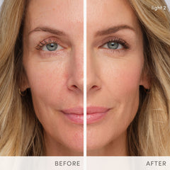 HydroPure Tinted Serum swatch on skin for natural glow.