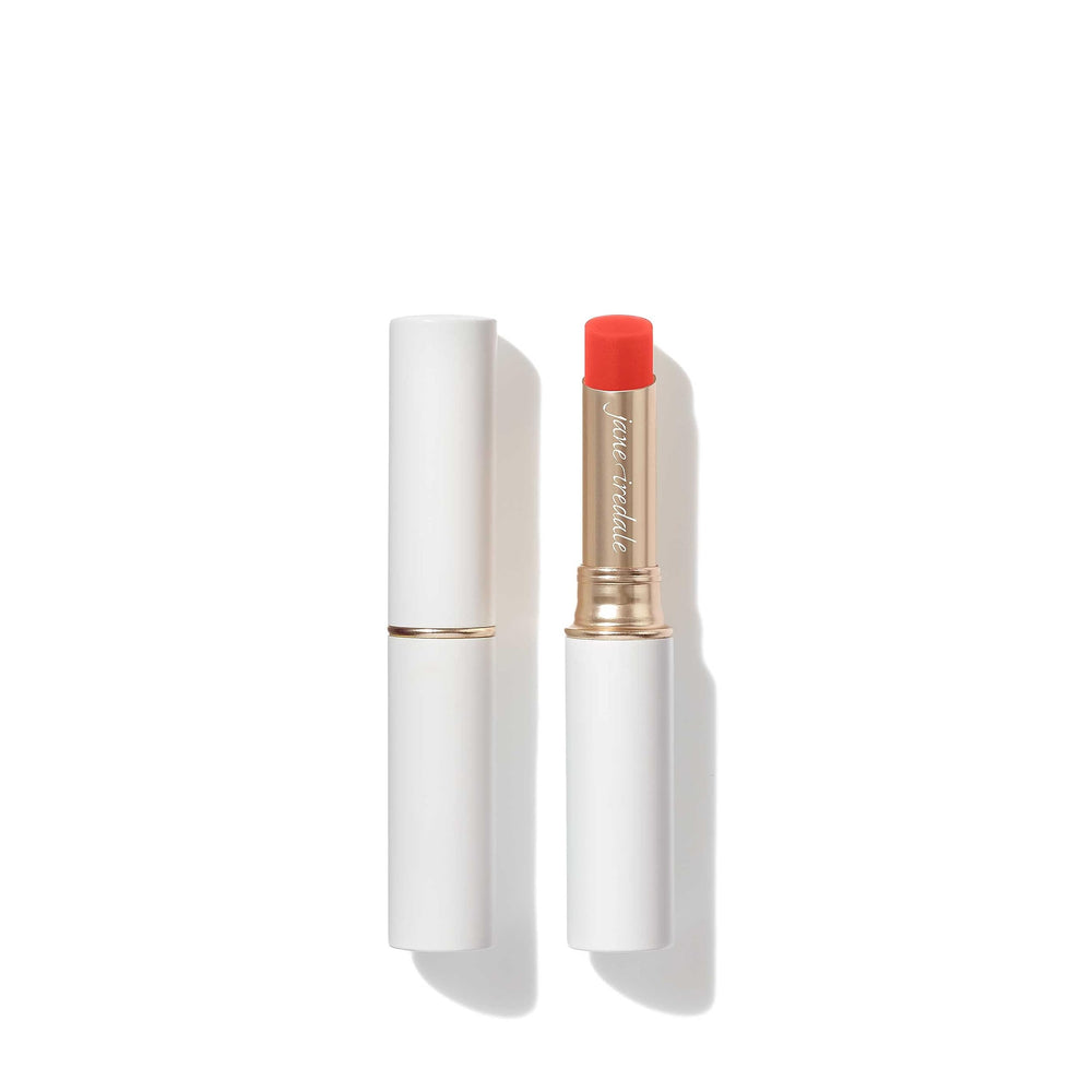 Jane Iredale Just Kissed lip stain application shows hydrating, long-lasting color.