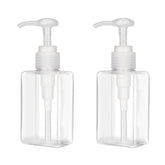 Jansburg 2-pack 100ml pump bottle in clear, ideal for travel-ready skincare.
