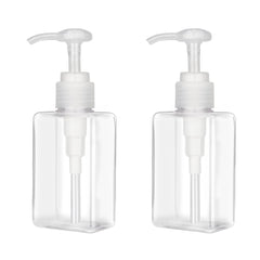 Jansburg 2-pack 100ml pump bottle in clear, ideal for travel-ready skincare.
