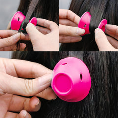 JANYUN pink magic hair rollers with wig cap included