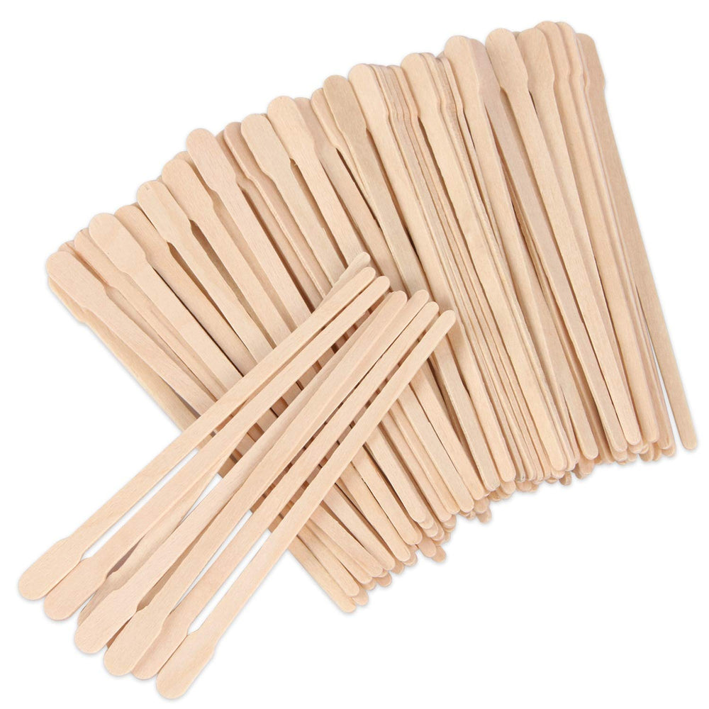 JANYUN wooden eyebrow wax stick with handle for precise brow shaping.