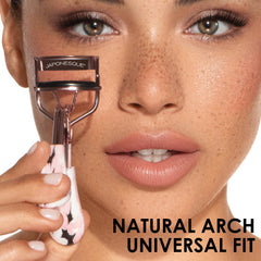 Extra wide opening accommodates long lashes and extensions for fuller results