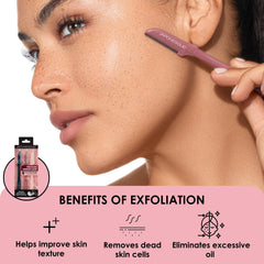 JAPONESQUE Dermaplaner eyebrow removal view highlights precise shaping for neater brows.