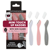 JAPONESQUE mini touch up razors packaging for travel convenience and precision.