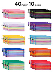 Jarlink color-differentiated pouches for easy color-coding and sorting.