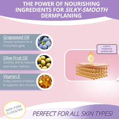 Jasclair Dermaplaning Oil with razor ready for smooth glide.