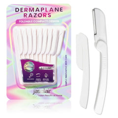 Jasclair Dermaplaning Razor used on the face for a smooth, makeup-ready canvas
