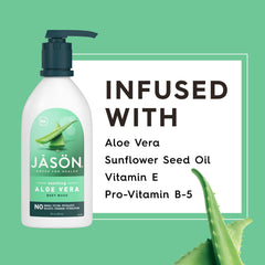 JASON Aloe Vera Shower Gel sunflower oil close-up for hydration.