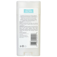 Desodorante Jason sin aluminio con árbol de té; protección duradera.