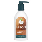 JASON gel limpiador corporal coco suave en botella, limpieza suave para piel sensible.