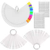JASSINS nail swatch sticks with ring display for easy color organization