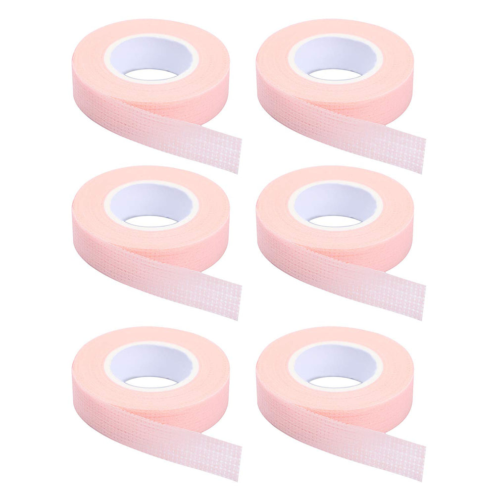 JASSINS pink eyelash tape 6-rolls for precise lash extensions.