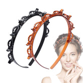 JASSINS bangs headband in black offers lightweight comfort for daily wear.