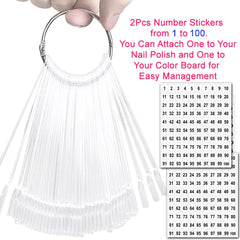 JASSINS clear sector fan boards ideal for showcasing nail colors