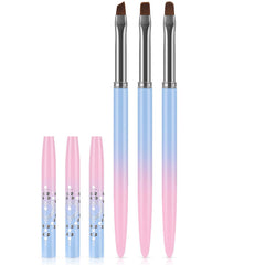 JASSINS Nail Art Clean Up Flat Brush for precise cuticle cleanup
