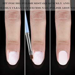 JASSINS Nail Art Clean Up Oval Brush for tight corner cleanup