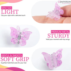 JASVERLIN Clip mariposa mini para peinados rápidos y seguros durante el día.