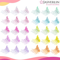 JASVERLIN Clips mariposa mini con brillo, ideal para uso diario seguro.