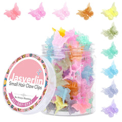 Clips mariposa JASVERLIN para pelo con brillo y sujeción suave.