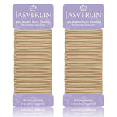 Elásticos JASVERLIN 2 mm en tono rubio claro, agarre suave para cabello fino