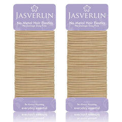 Elásticos JASVERLIN 2 mm en tono rubio claro, agarre suave para cabello fino