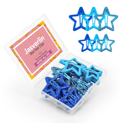 JASVERLIN star clip blue set worn in hair for playful Y2K style