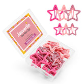 JASVERLIN pink small star snap clip secures fine hair for daily wear