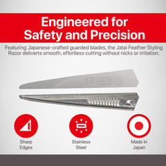 Jatai Feather switch-blade 50/55 close-up edge highlights sharp precision