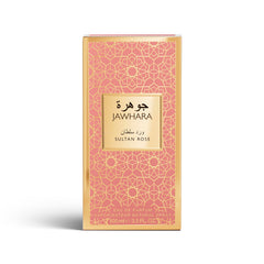 Jawhara Sultan Rose heart notes image reveals Taif Rose and Peony for a refined scent profile