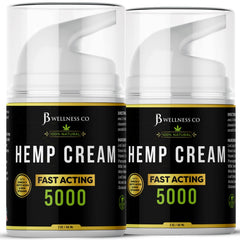 JB Wellness Co hemp cream 4oz jar showing soothing non-greasy hydration
