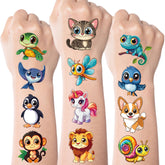 Tatuaje temporal JCFIRE de jungla, ideal para fiestas alegres.