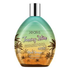Jeallis Extreme Dark Tanning Lotion bottle showcases a fast, natural bronze glow.