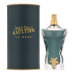 Jean Paul Gaultier Le Beau bottle on vanity, ideal for daytime wear